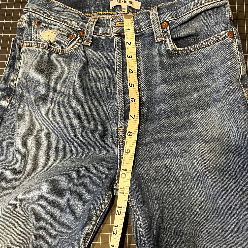Re/Done Seventies Stove Pipe 27 Blue Straight Jeans distressed - Picture 8 of 9